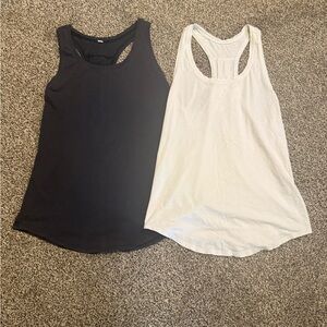 Women's lulu Black and White Tank Tops